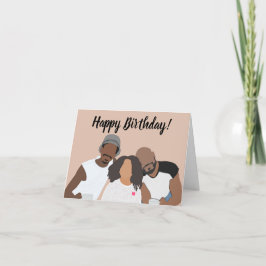 Cartão De Agradecimento Um aniversário feliz para as famílias