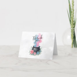 Cartão De Agradecimento Um Bebê Está A Criar Caldeirão De Halloween