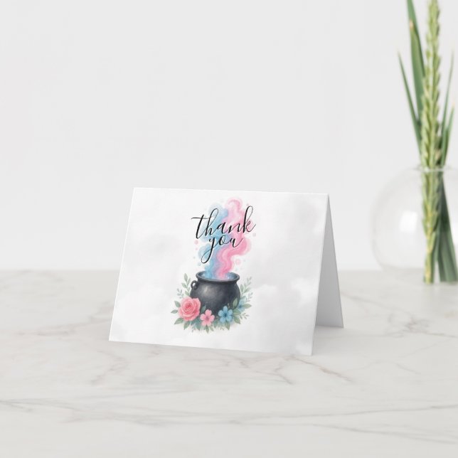 Cartão De Agradecimento Um Bebê Está A Criar Caldeirão De Halloween (Frente)