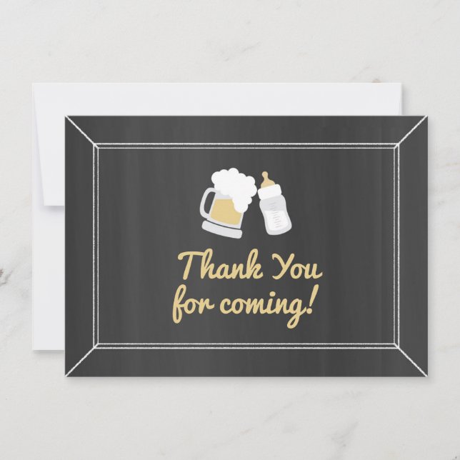 Cartão De Agradecimento Um bebê está fabricando cerveja o obrigado do chá (Frente)