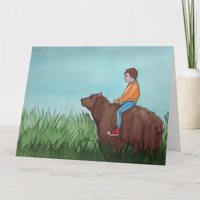 Cartão De Agradecimento Um belo dia: placa de saudação 8,5"x11" (Frente)