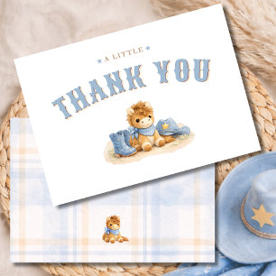 Cartão De Agradecimento Um Chá de Bebê de Cowboyzinho Obrigado