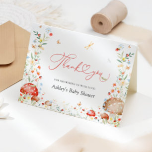 Cartão De Agradecimento Um Chá de fraldas De Jardim Inseto De Amor Obrigad