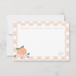 Cartão De Agradecimento Um Chá de fraldas De Pêssego Doce