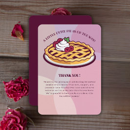 Cartão De Agradecimento Um Chá de fraldas Mínimo Roxo Pequeno