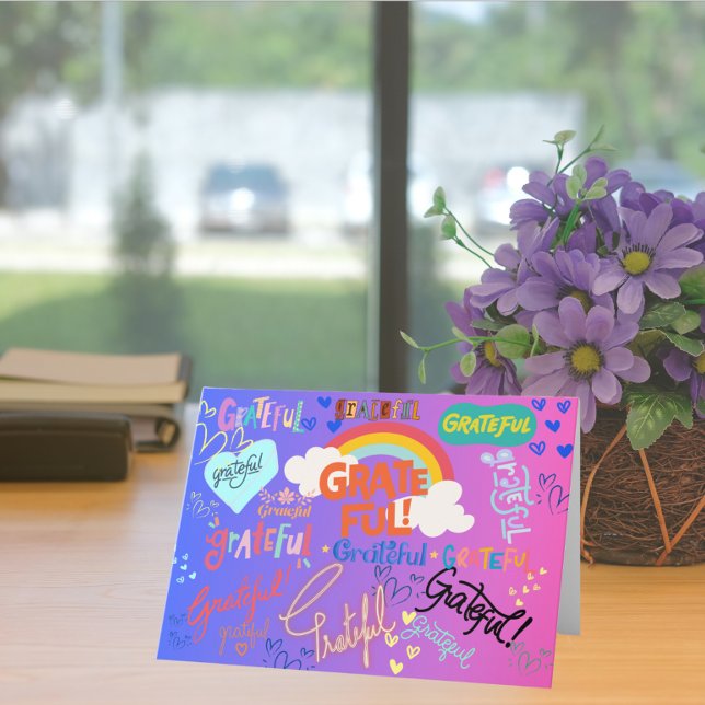 Cartão De Agradecimento Um Cheio Coração de Gratidão (Criador carregado)