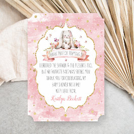 Cartão De Agradecimento Um Coelhinho Está A Caminho! Chá de fraldas páscoa