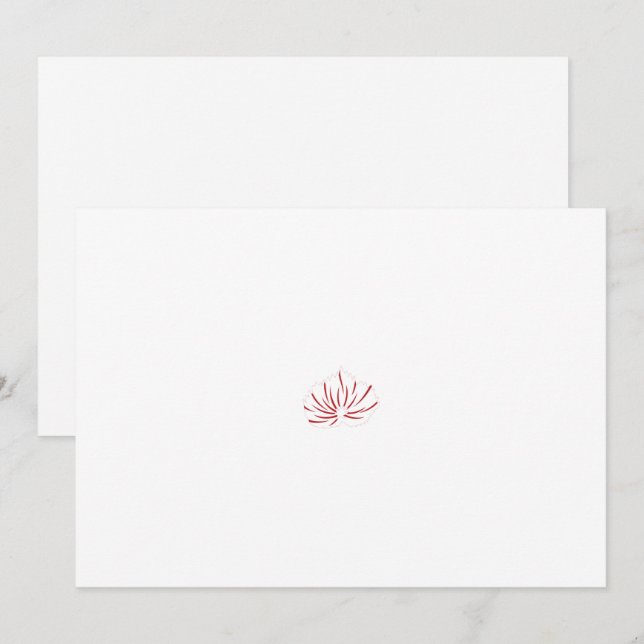 Cartão De Agradecimento Um design floral vermelho e preto vibrante com (Frente/Verso)