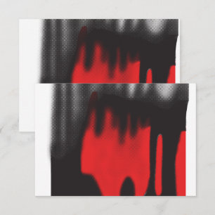 Cartão De Agradecimento Um design gráfico vermelho com escala geométrica e