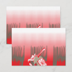 Cartão De Agradecimento Um design gráfico vibrante apresenta um vermelho, 
