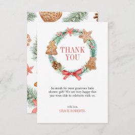 Cartão De Agradecimento Um Docinho Está A Caminho Chá de fraldas Obrigado