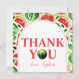 Cartão De Agradecimento Um Em Um primeiro aniversario De Melão