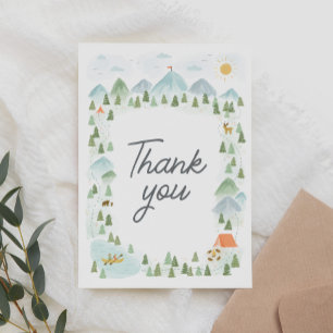 Cartão De Agradecimento Um Feliz Aniversário de Acampamento
