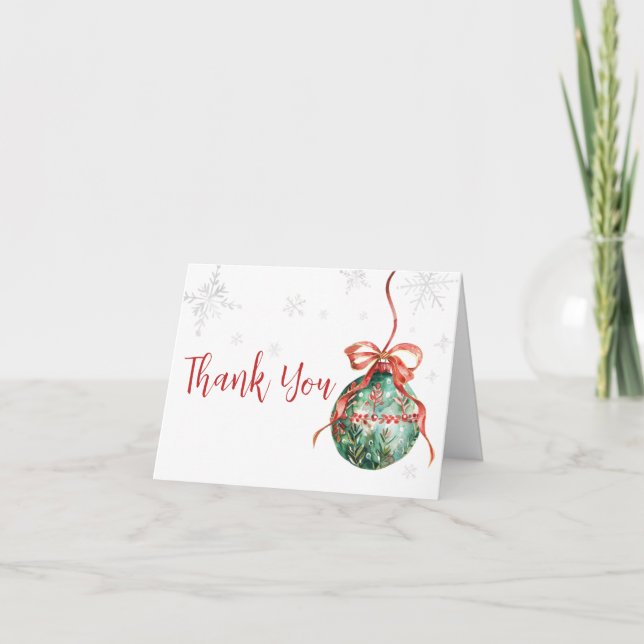 Cartão De Agradecimento Um Feliz de Natal (Frente)