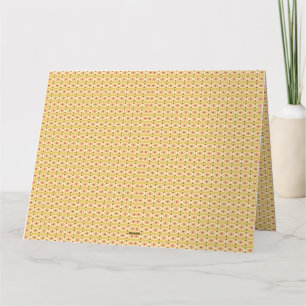 Cartão De Agradecimento um fundo laranja e amarelo com círculos