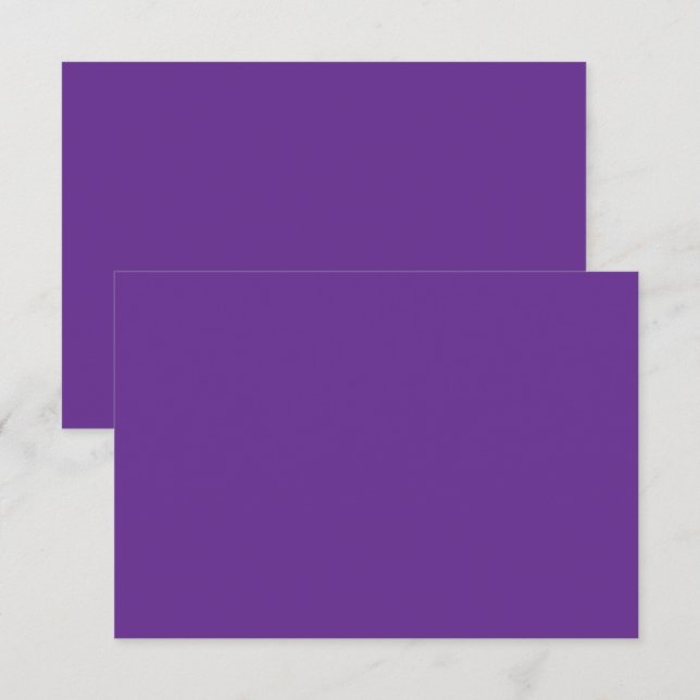 Cartão De Agradecimento um fundo roxo com um (Frente/Verso)