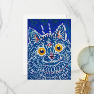 Cartão De Agradecimento Um Gato em Estilo Gótico por Louis Wain