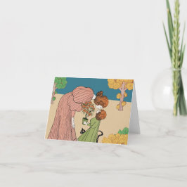 Cartão De Agradecimento Um momento em sangue - mãe e filho do Vintage