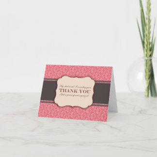 Cartão De Agradecimento Um obrigado acima crescido você