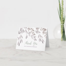 Cartão De Agradecimento Um obrigado do casamento do Wildflower você