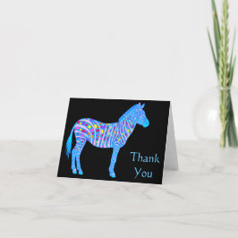 Cartão De Agradecimento Um obrigado que das listras dos pontos da zebra do