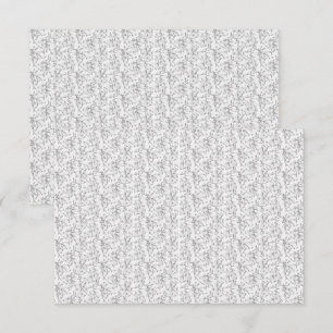 Cartão De Agradecimento Um padrão floral clássico preto e branco, ilustra