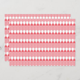 Cartão De Agradecimento Um padrão geométrico vermelho e rosa com interlo