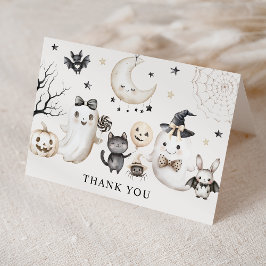 Cartão De Agradecimento Um Pequeno Boo é quase o Chá de fraldas do Dia das