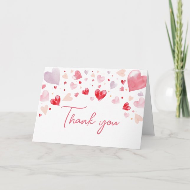 Cartão De Agradecimento Um Pequeno Chá de fraldas De Namorados (Frente)