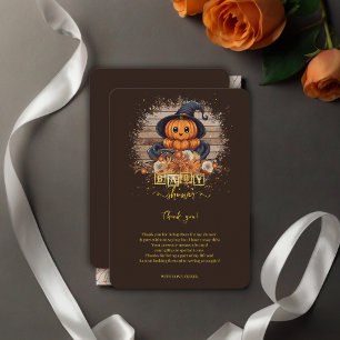 Cartão De Agradecimento Um Pequeno Chá de fraldas Gliters Cute Kawaii