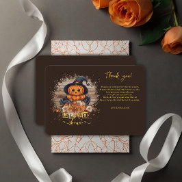 Cartão De Agradecimento Um Pequeno Chá de fraldas Gliters Cute Kawaii