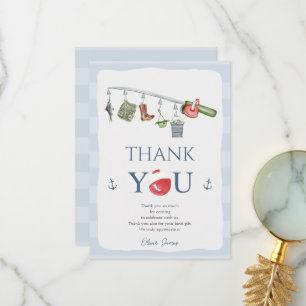 Cartão De Agradecimento Um pescador de 1rua de aniversário