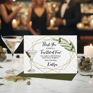 Cartão De Agradecimento Um Pouco de Diversão Martini Soirée