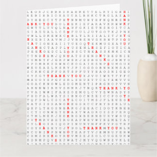 Cartão De Agradecimento Um Presente Agradável Quebra-cabeça De Palavra De