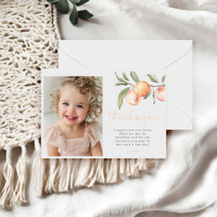 Cartão De Agradecimento Um primeiro aniversario de Peach Girl