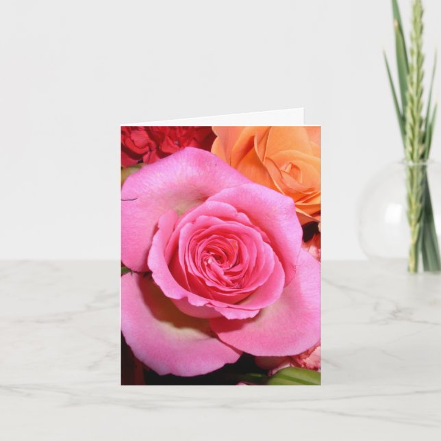 Cartão De Agradecimento Um Rosa de Obrigados! (Frente)