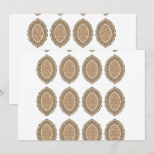 Cartão De Agradecimento Um tapete retangular com um intricado moti geométr