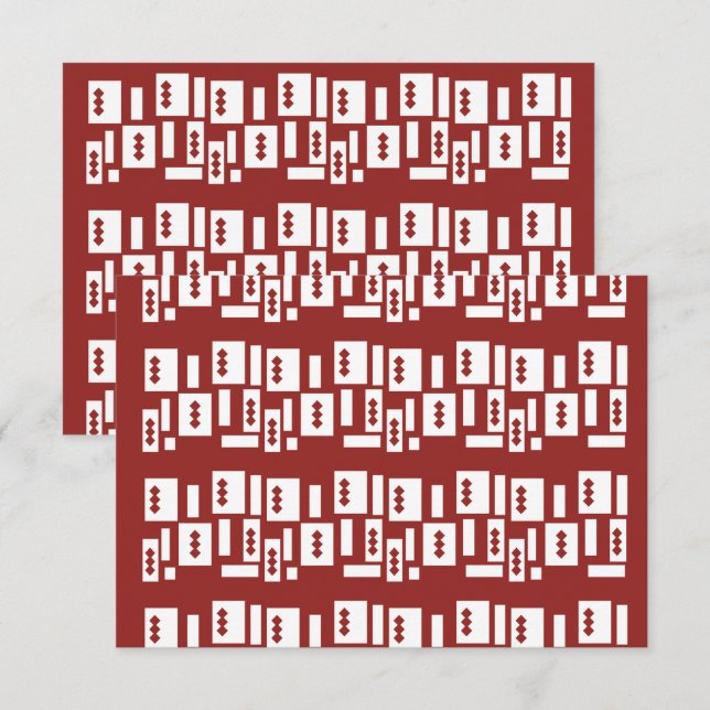 Cartão De Agradecimento Um tapete vermelho com padrão texturizado é espalh (Frente/Verso)