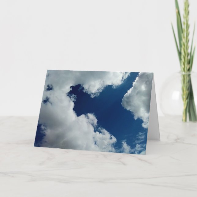 Cartão De Agradecimento Uma curva nas nuvens (Frente)