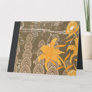 Cartão De Agradecimento uma design de pintura com flores amarelas sobre el