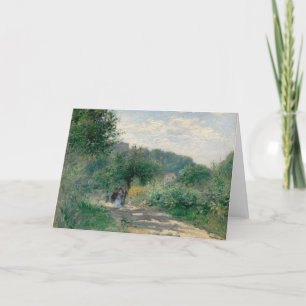 Cartão De Agradecimento Uma estrada em Louveciennes por Auguste Renoir