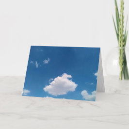 Cartão De Agradecimento Uma nuvem simples