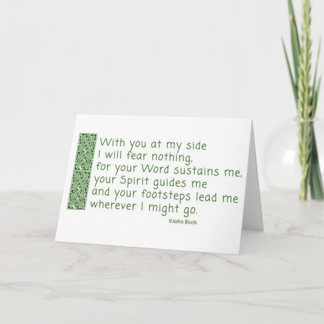 Cartão De Agradecimento Uma oração do thankfulness (Frente)