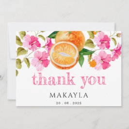 Cartão De Agradecimento Uma Pequena Cutie Está A Caminho De Chá de fraldas