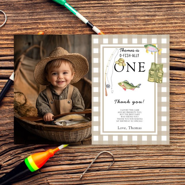 Cartão De Agradecimento Uma pequena Festa de aniversário do pescador (Criador carregado)
