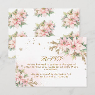 Cartão De Agradecimento Uma placa RSVP de inverno com pequeno Chá de frald