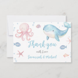 Cartão De Agradecimento Under the Sea Baby Shower