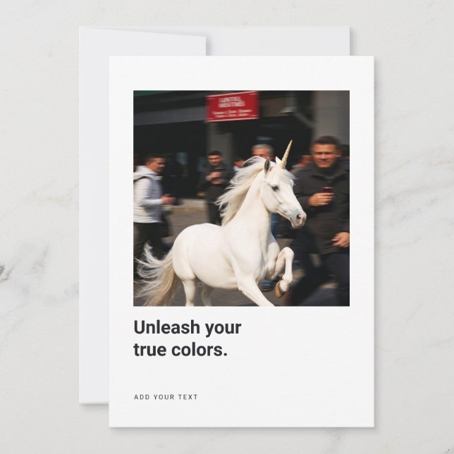 Cartão De Agradecimento Unicorn Photo Encouragement Cards for creatives (Frente)