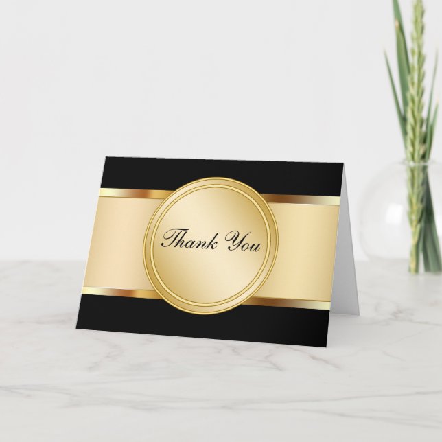 Cartão De Agradecimento Upscale Obrigado Placas (Frente)