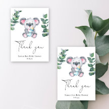 Ursa koala obrigado chá de bebê
